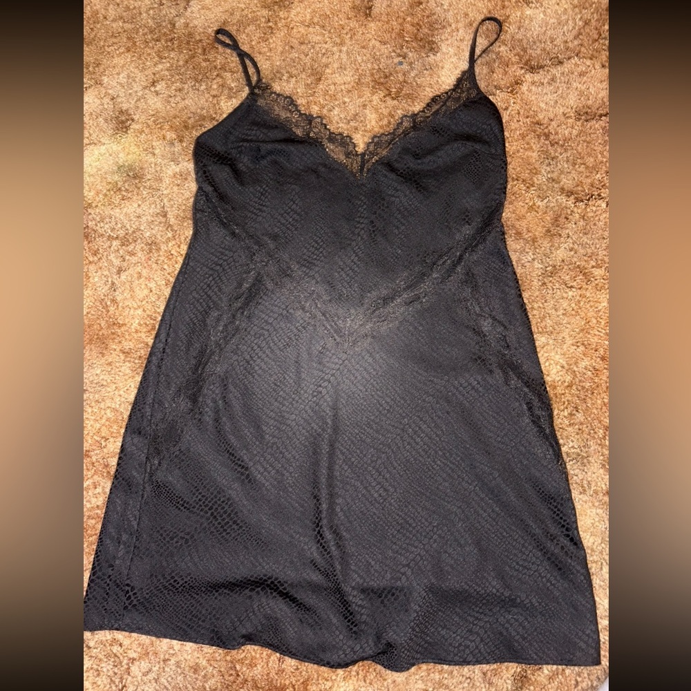 Black Lace VS Slip Dress